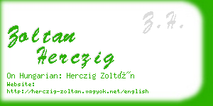 zoltan herczig business card